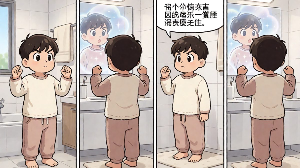 第一天决心减肥，对着镜子信誓旦旦