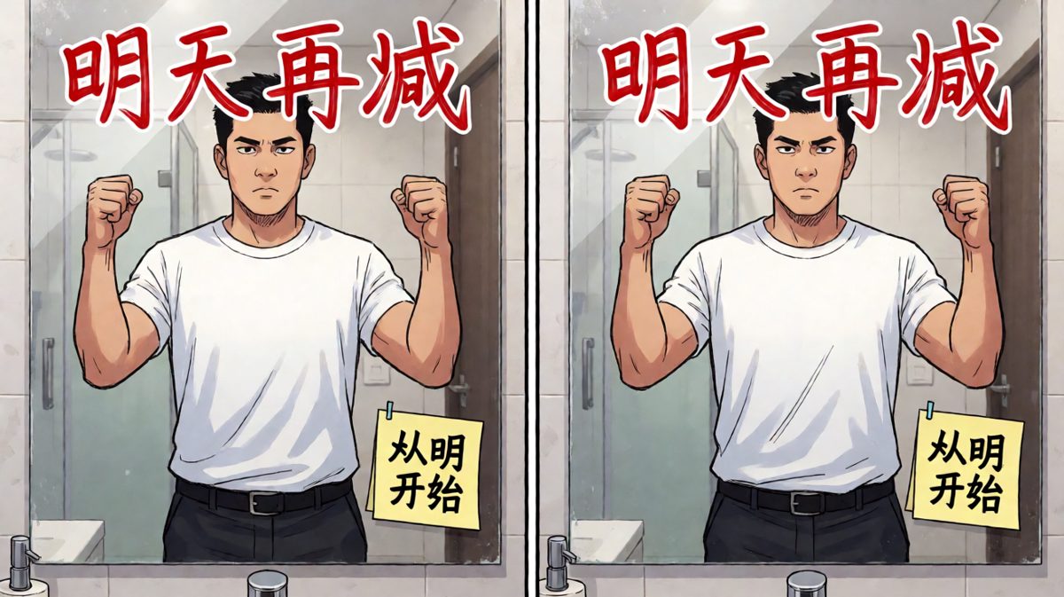 第二天，决心依旧，只是换了个时间