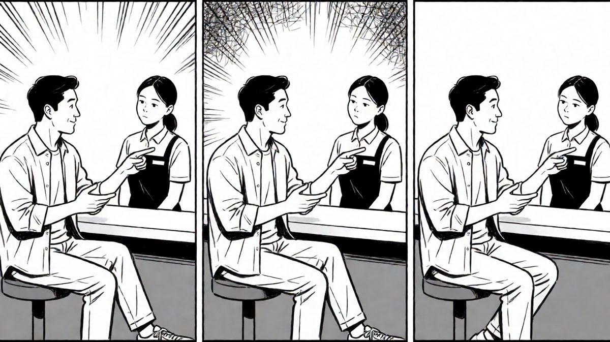 就要……那个……免费续杯的！不对，美式！