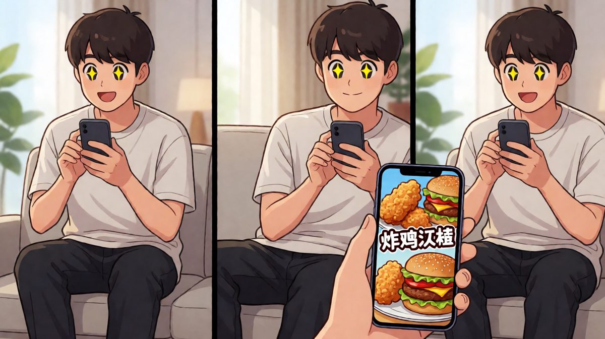 被美食诱惑
