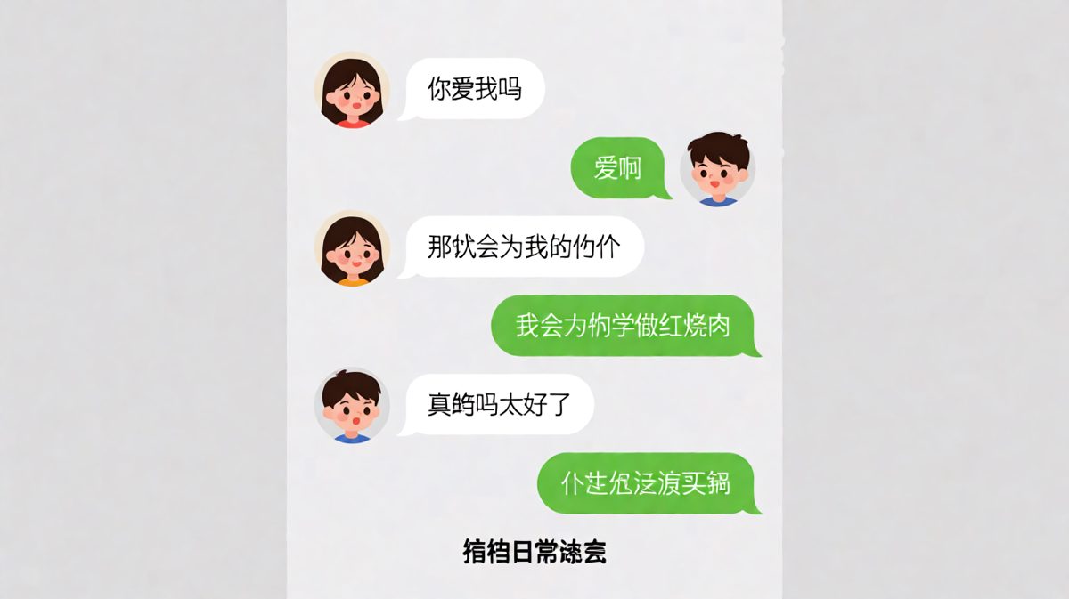 男孩承诺为爱学做菜，结果转折到他连锅都没有的搞笑场景。