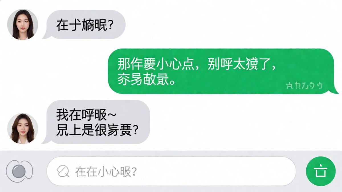 女生炫耀自己会呼吸，男生一盆冷水泼下来。