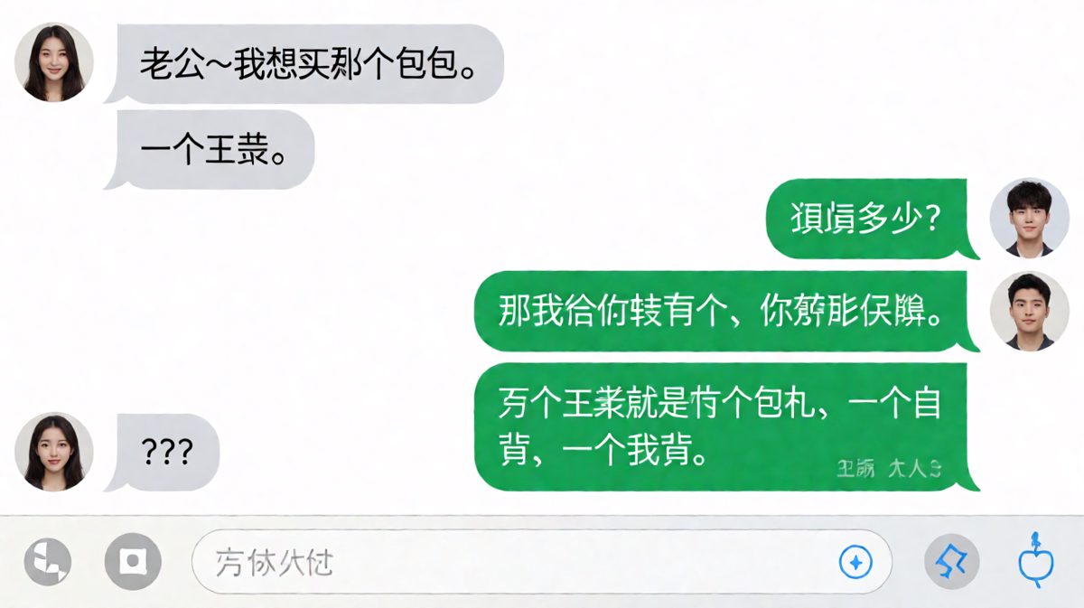 想要包包却反被套路，男生的逻辑让人无言以对。