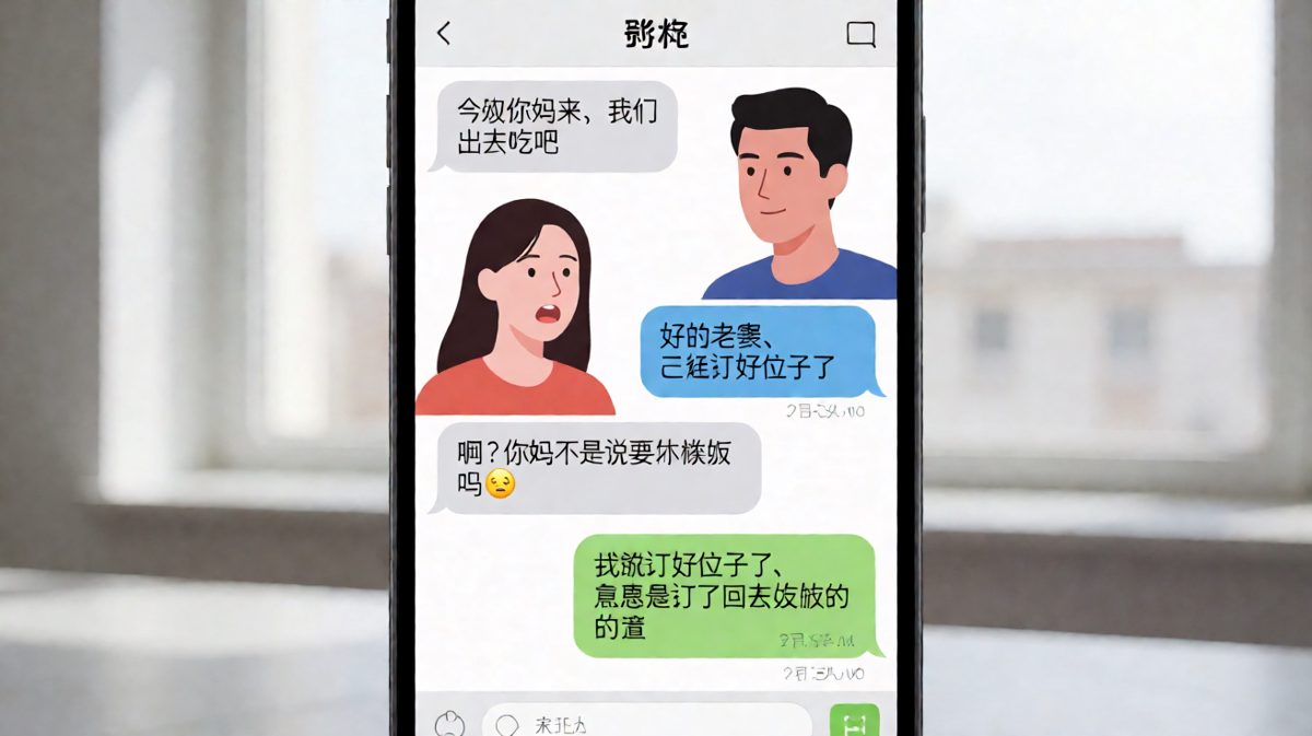 一句话的歧义让男生成功把自己送进了'被岳母投喂'的局