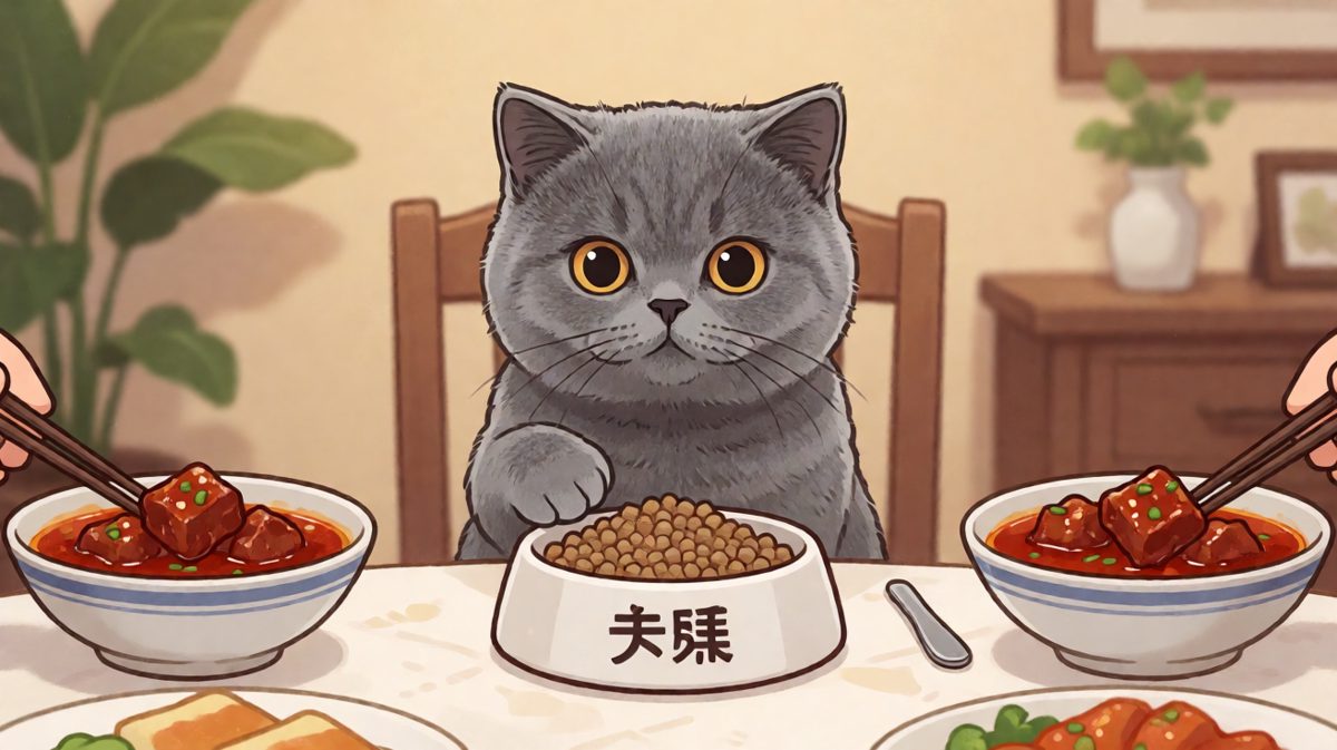 「这碗粮配不上我高贵的味蕾，换红烧肉来。」