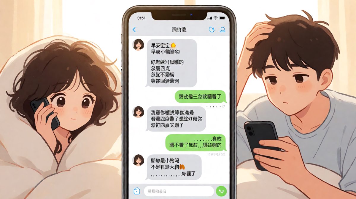 男朋友凌晨四点说睡不着是在等女生回消息，结果被女生当场拆穿凌晨三点她就睡了的神展开。