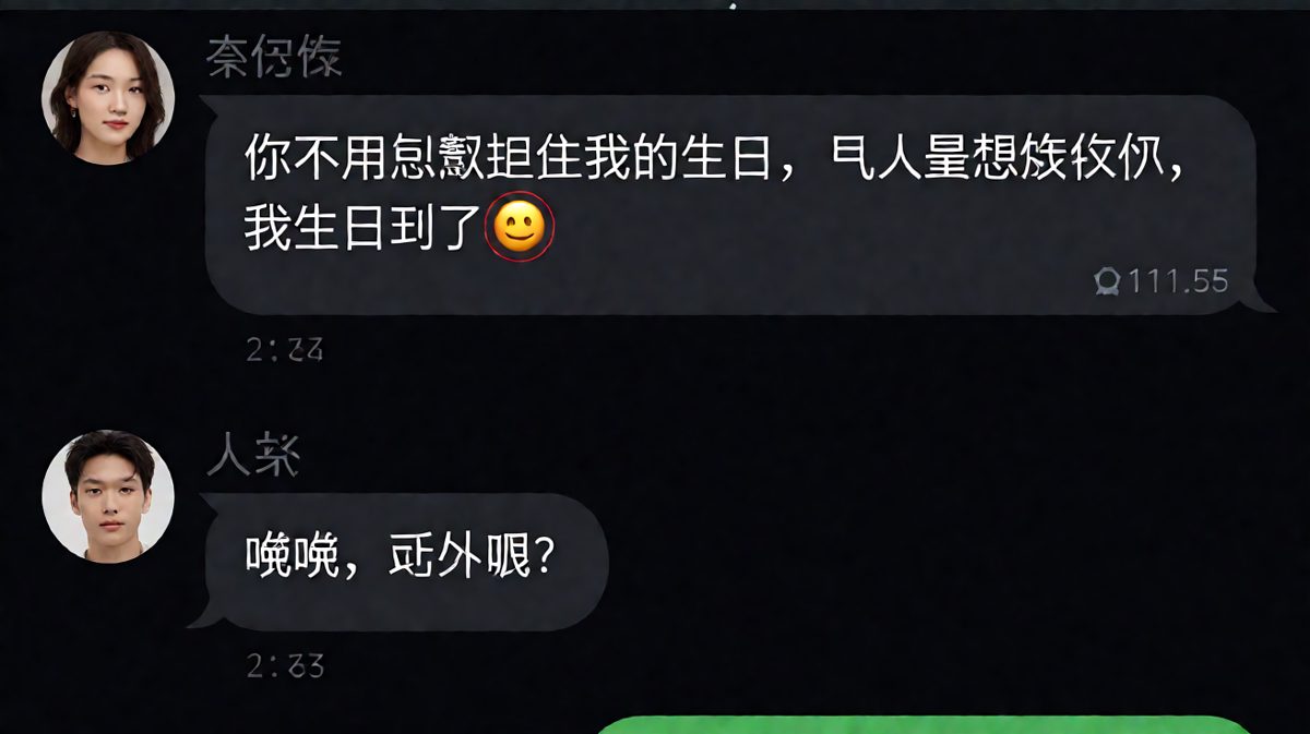 女生婉转提醒生日，男生直接破防