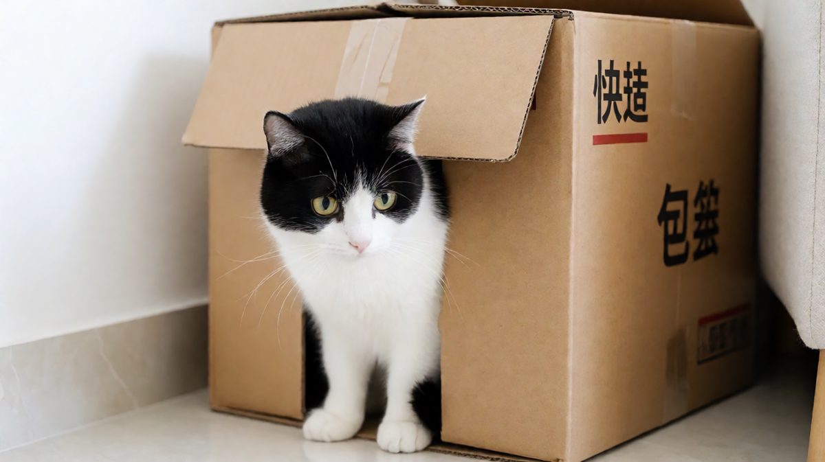 猫：只要我够扁，就没有装不下我的箱子