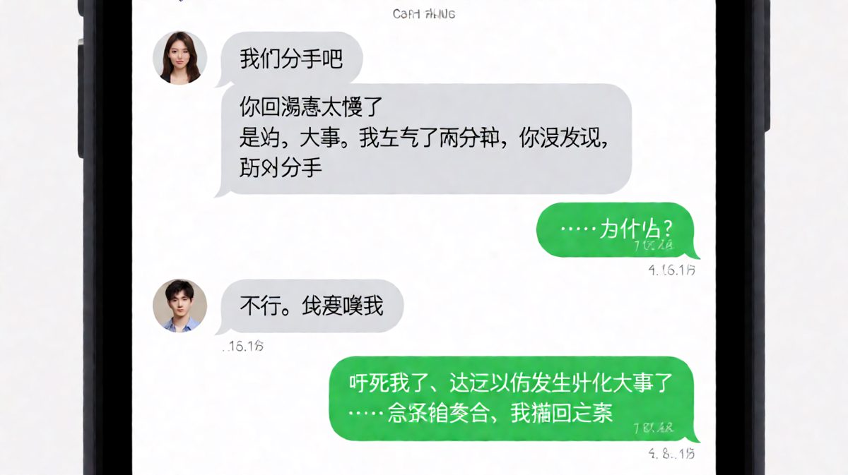 「分手吧」后面跟着两分钟的气话