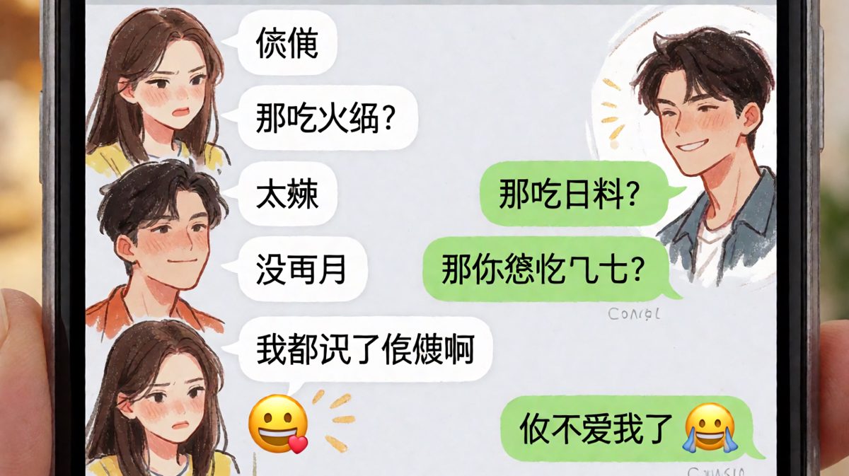 随便这个词堪称情侣聊天终极考验