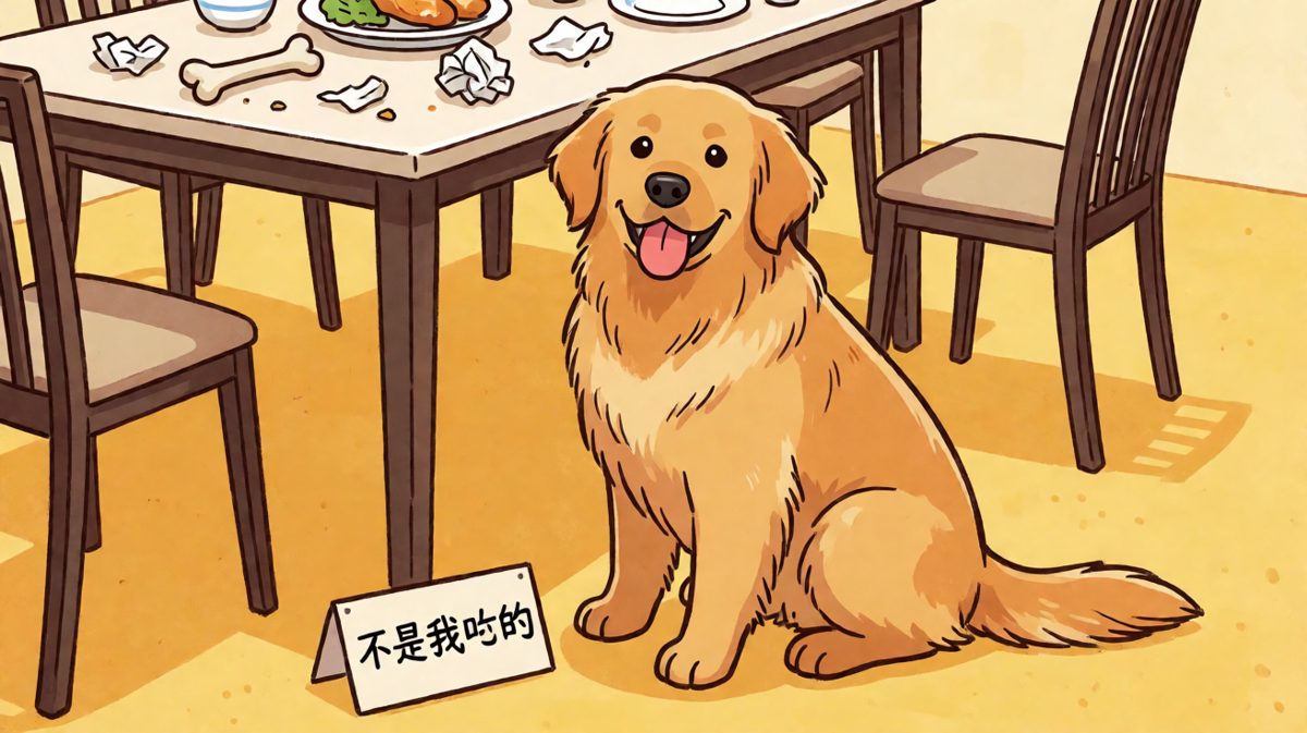 狗子：什么？我什么时候偷吃了？我没有！