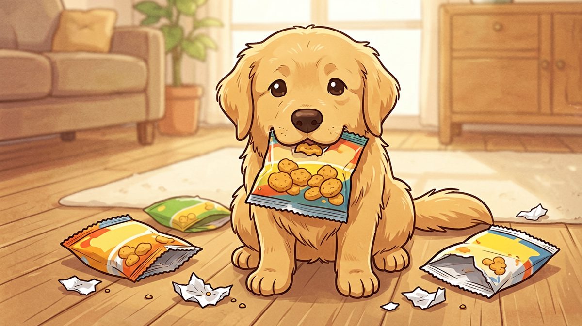 狗狗：我不是故意的，是袋子先动的手
