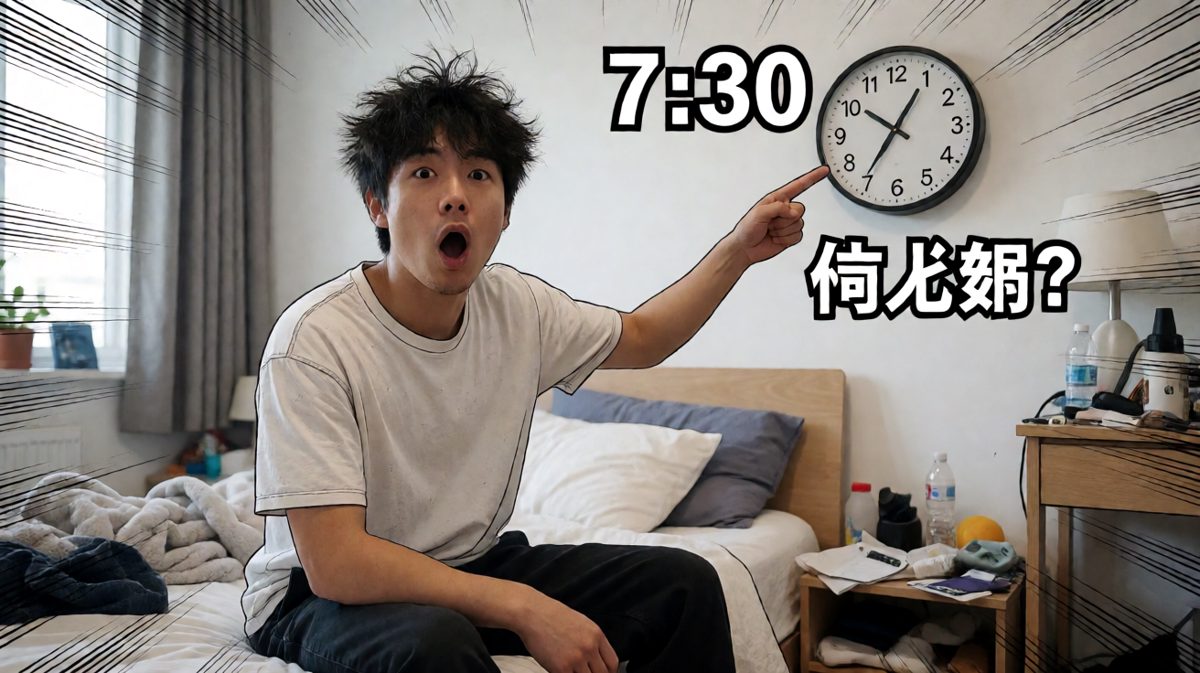 完了！睡过头了！