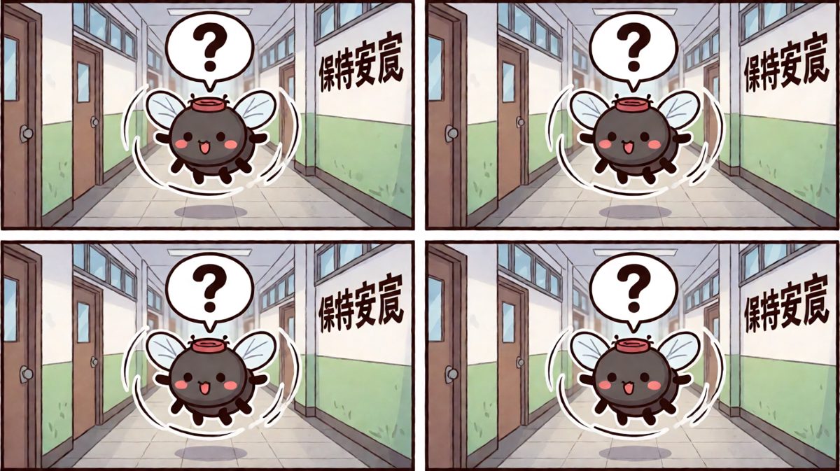无头苍蝇进了学校走廊，完全找不到方向。