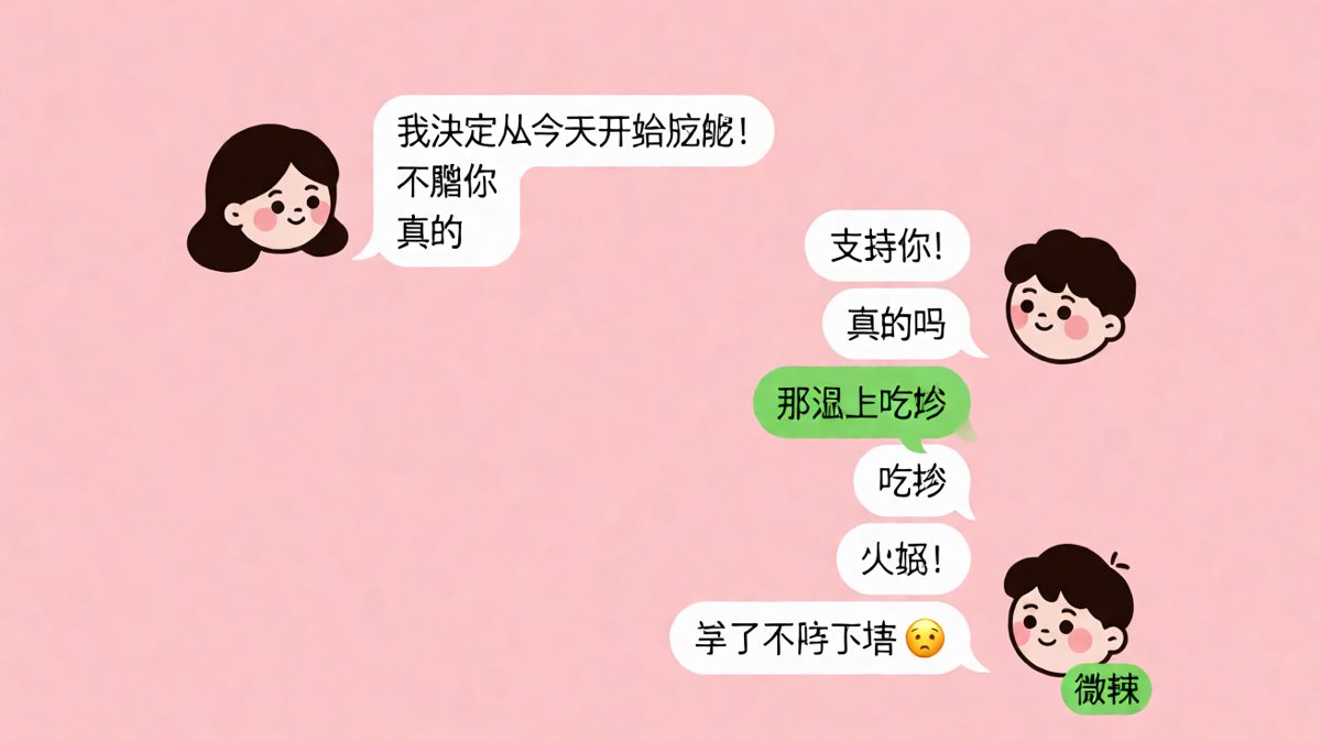 减肥宣言三分钟后被火锅击溃