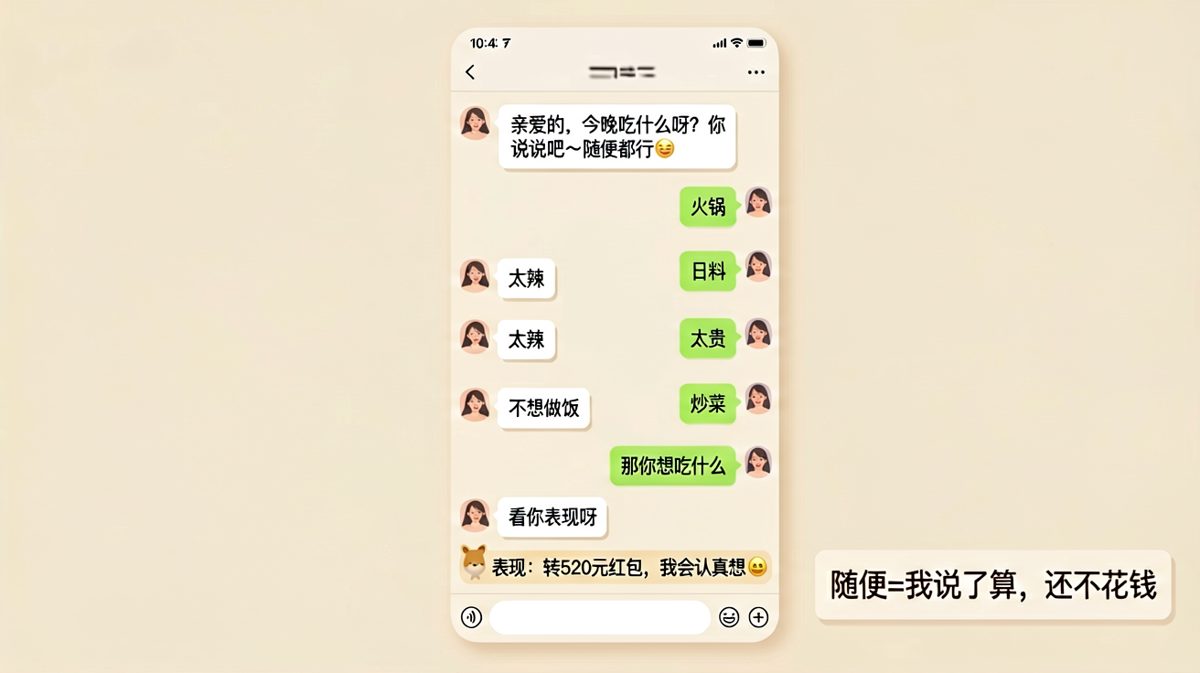 女生说'随便'的终极陷阱：我说了才算，你还得掏钱