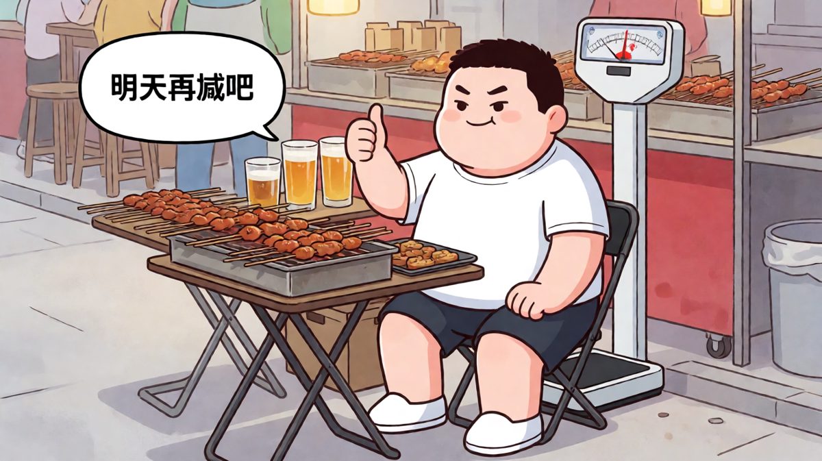 减肥？吃饱了才有力气减！明天一定！