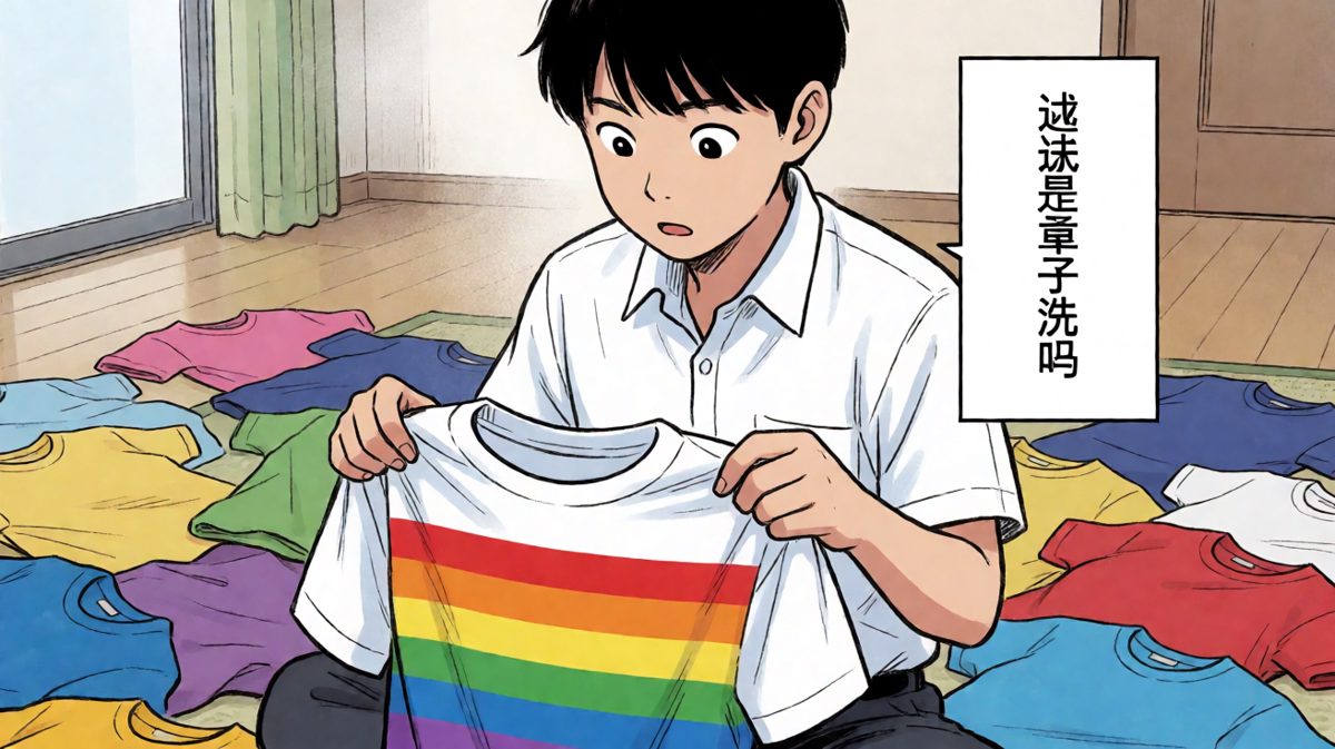 第四格：衣服全毁了，但学到了一个深刻的道理