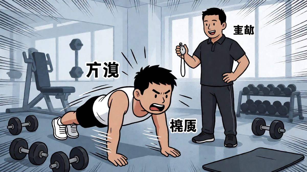 第三天：运动五分钟，崩溃两小时。