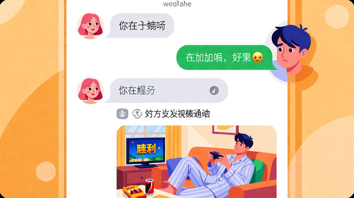 他说在加班，结果被视频通话当场抓包