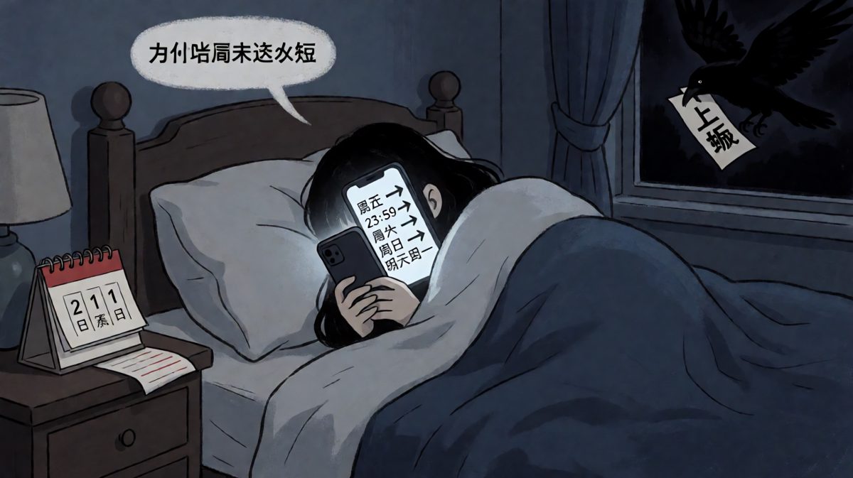 周日晚上八点，我的周末已经提前火化了