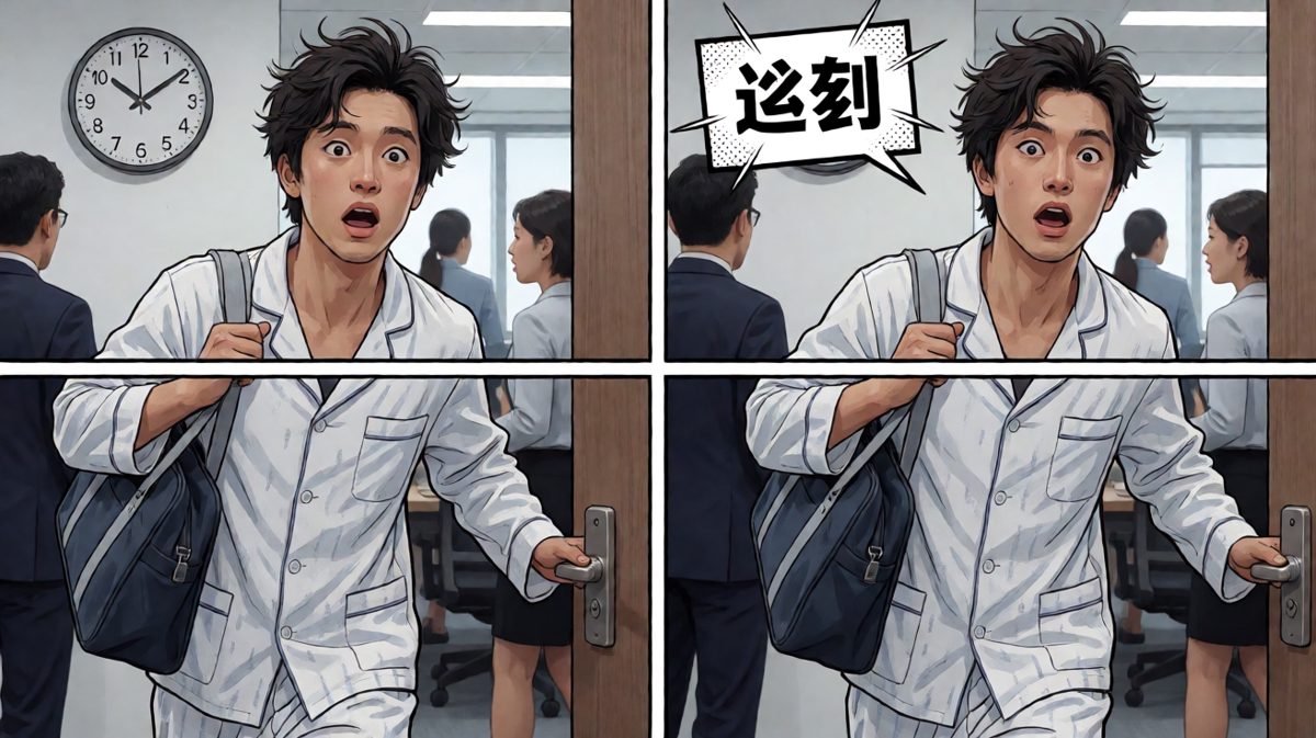 完美迟到，还穿着睡衣来上班——这日子没法过了！