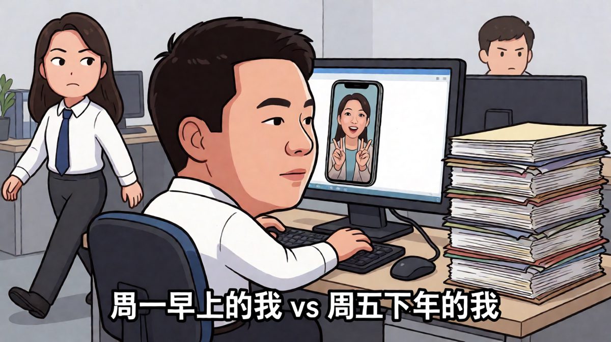 早会时眼神涣散，会后秒变社牛