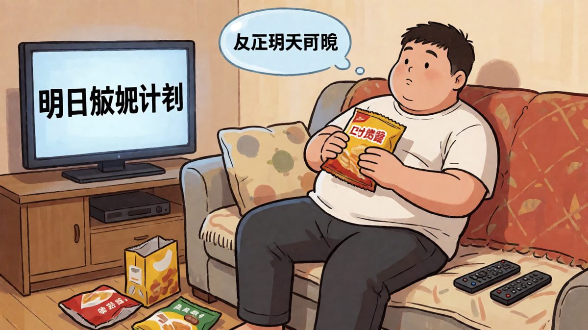 阿明彻底投降：减肥这种大事，明天再说吧