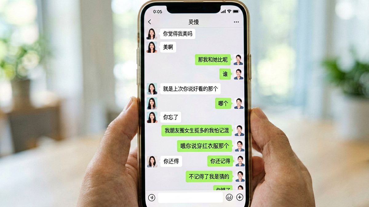 女生拿另一个女生试探男友，结果男友记忆选择性失灵