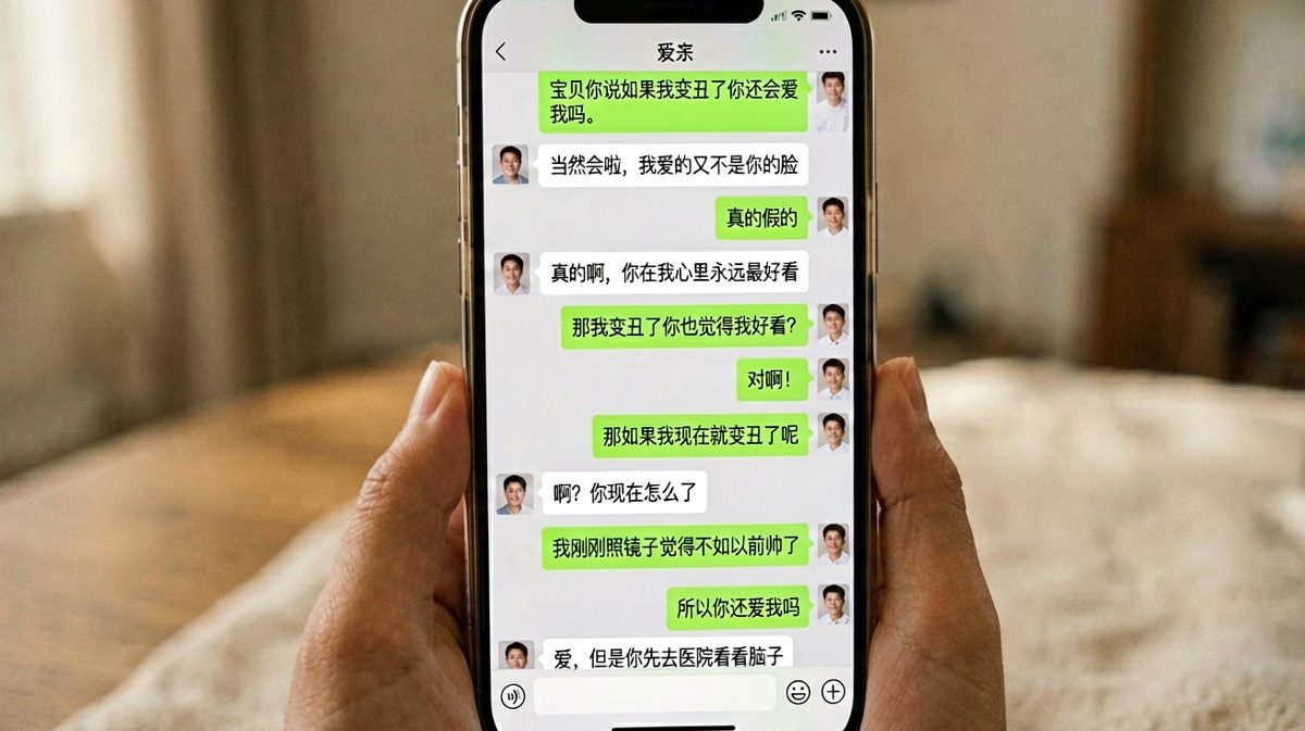 男友问变丑了还爱不爱，最后发现脑子才是问题所在