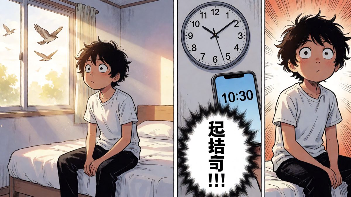 惊醒一看：已经十点半了！