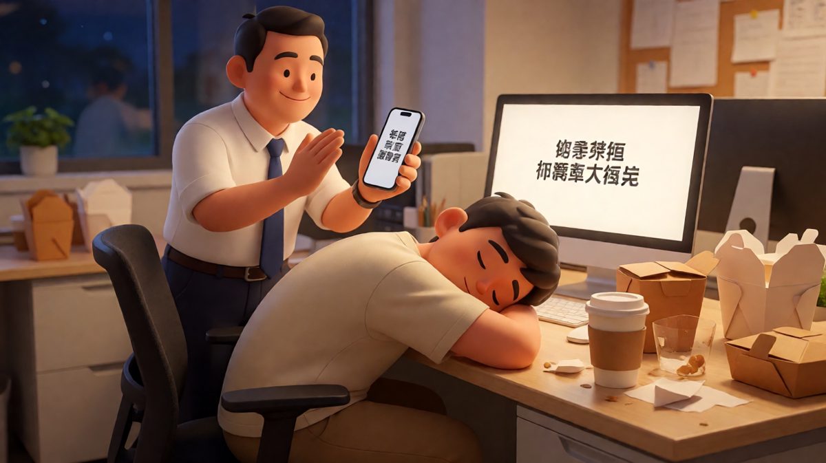 老板夸我加班到深夜，原来我睡在工位上