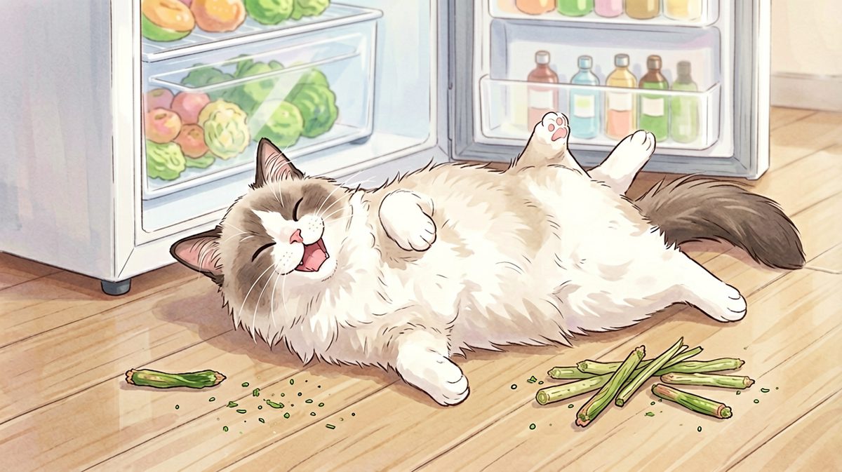猫：冰箱旁边才是夏天该有的样子