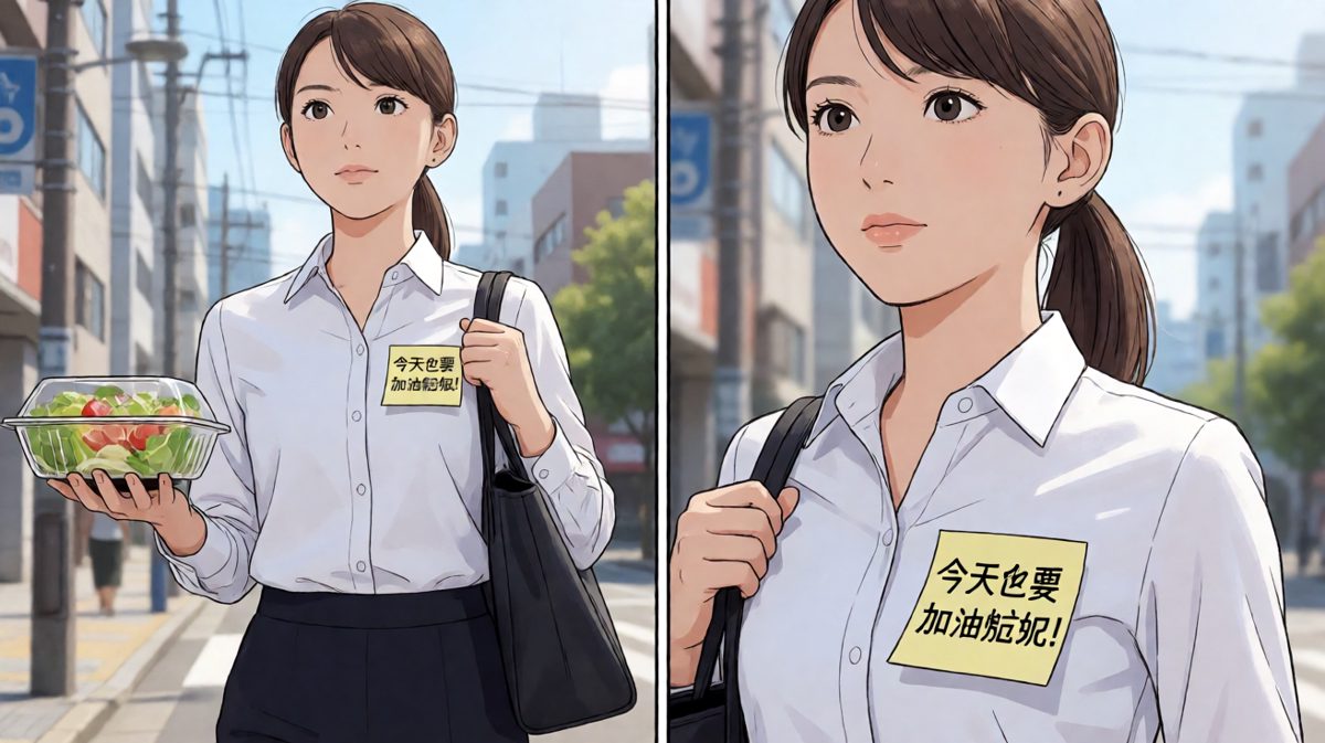 主角信心满满地开始减肥第一天