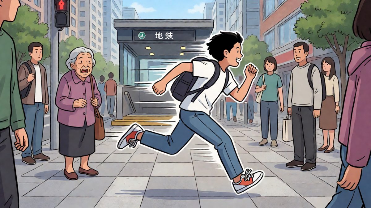 一路狂奔冲向公司