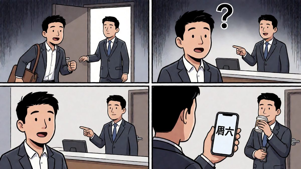 跑到公司才发现……今天是周六？