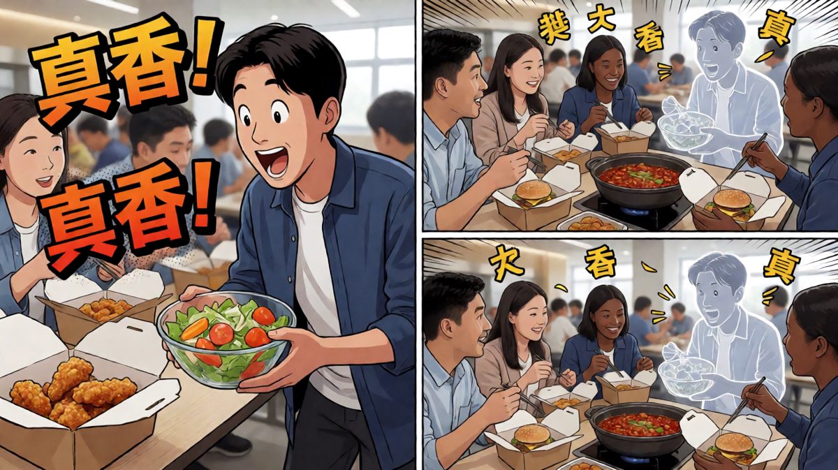同事的外卖攻势——沙拉说拜拜！