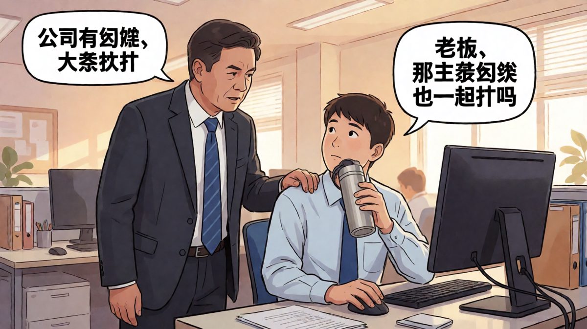 老板喊员工一起扛公司困难，结果被员工一句话噎住