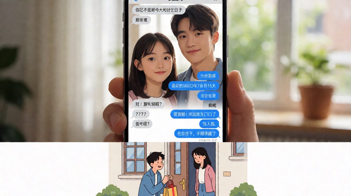 以为被敷衍了，结果是男生举着礼物在楼下等了半小时。