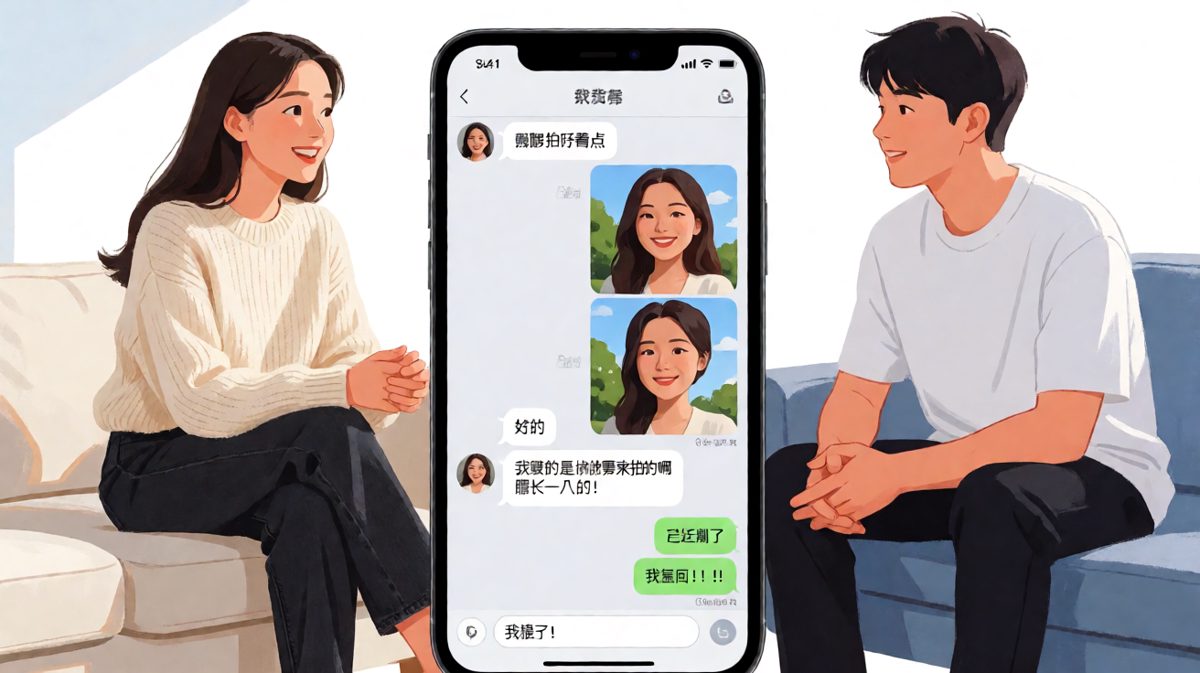 直男拍照翻车现场，从技术事故升级到感情危机的完整过程。
