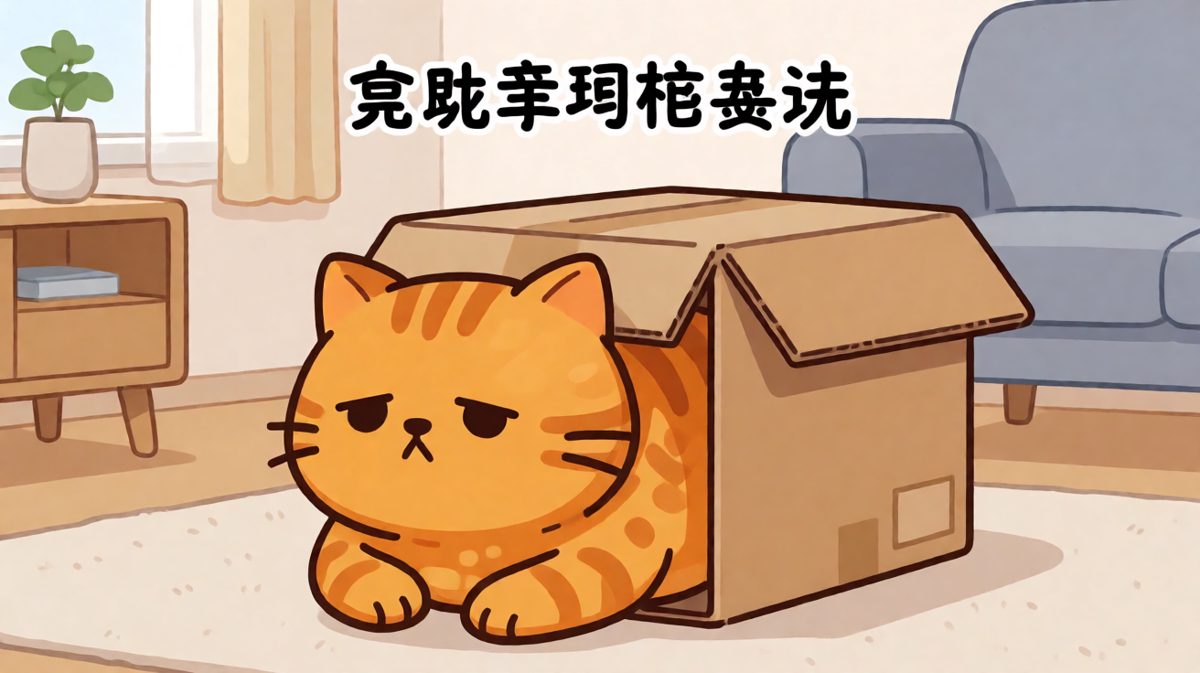 猫：只要我够扁，箱子就困不住我。