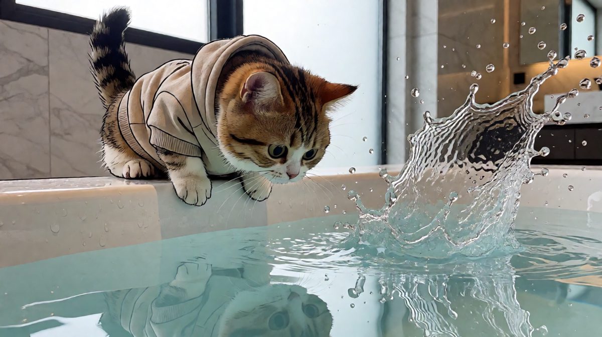猫：这玩意儿凭什么比我还会吐泡泡！