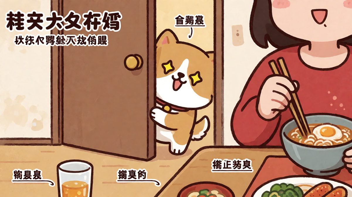 狗：你吃的明明是我的那份，只是借你的碗装而已。