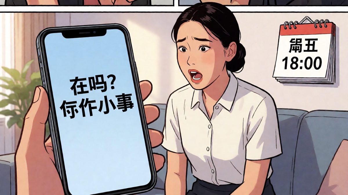 周五下午六点收到老板消息，比周一早上八点的闹钟还恐怖