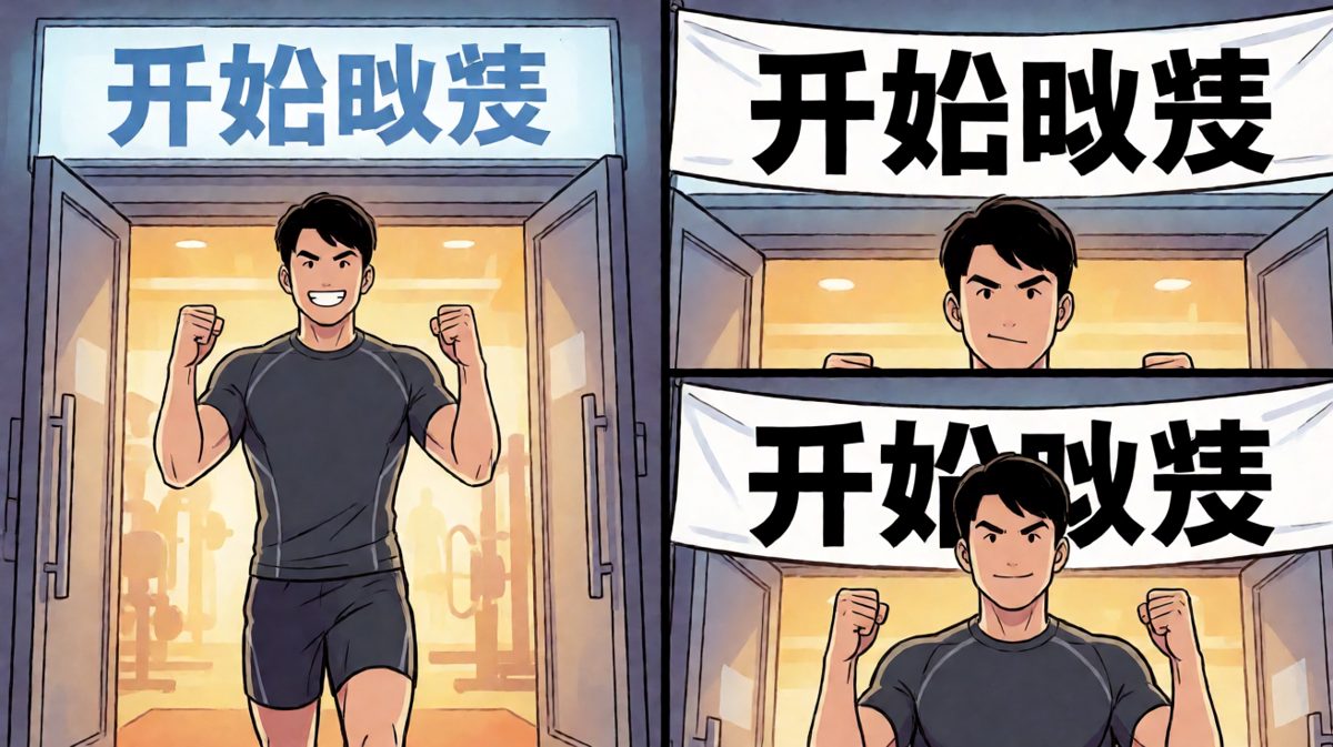 豪情万丈踏入健身房，立志一个月瘦十斤