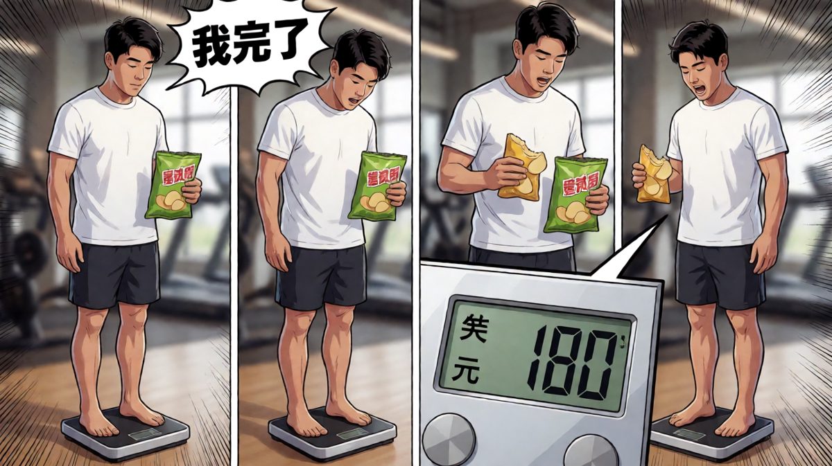 一个月后上秤：不但没瘦，反而胖了两斤