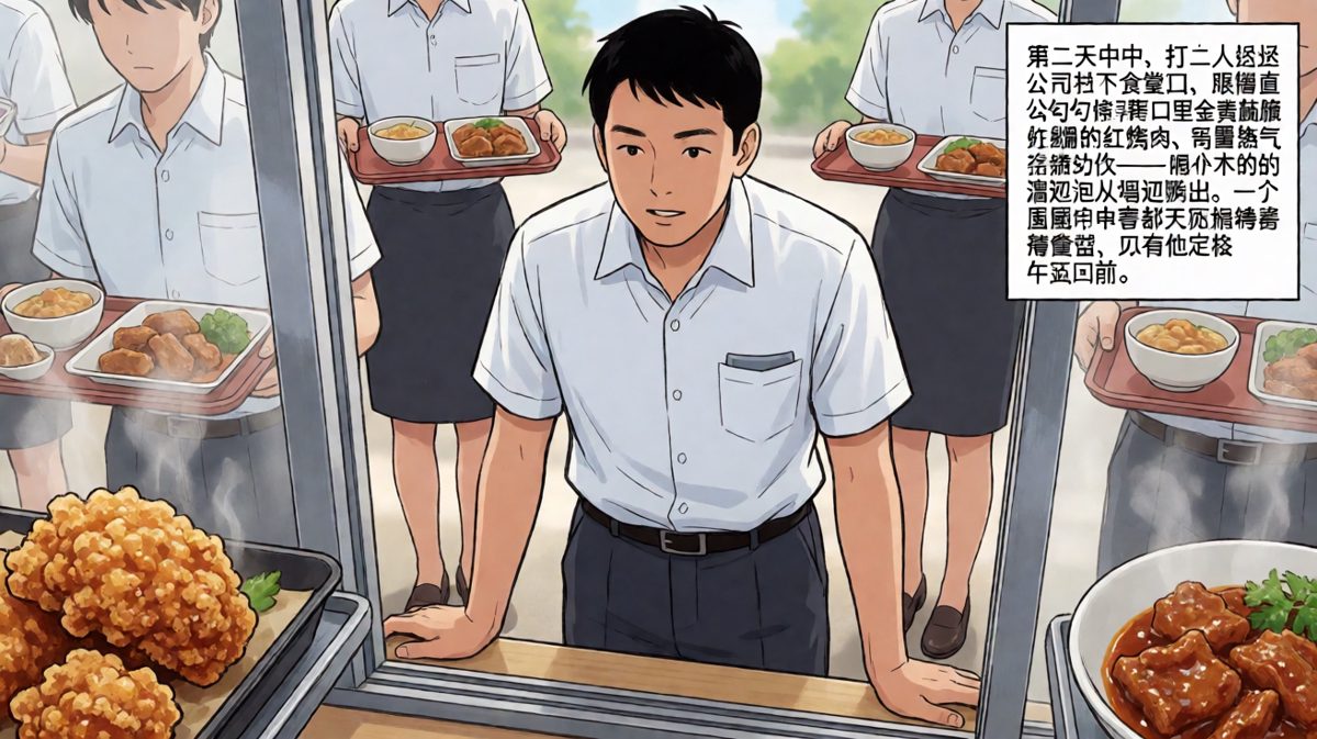 减肥第一天的午饭时间，美食的诱惑从天而降。