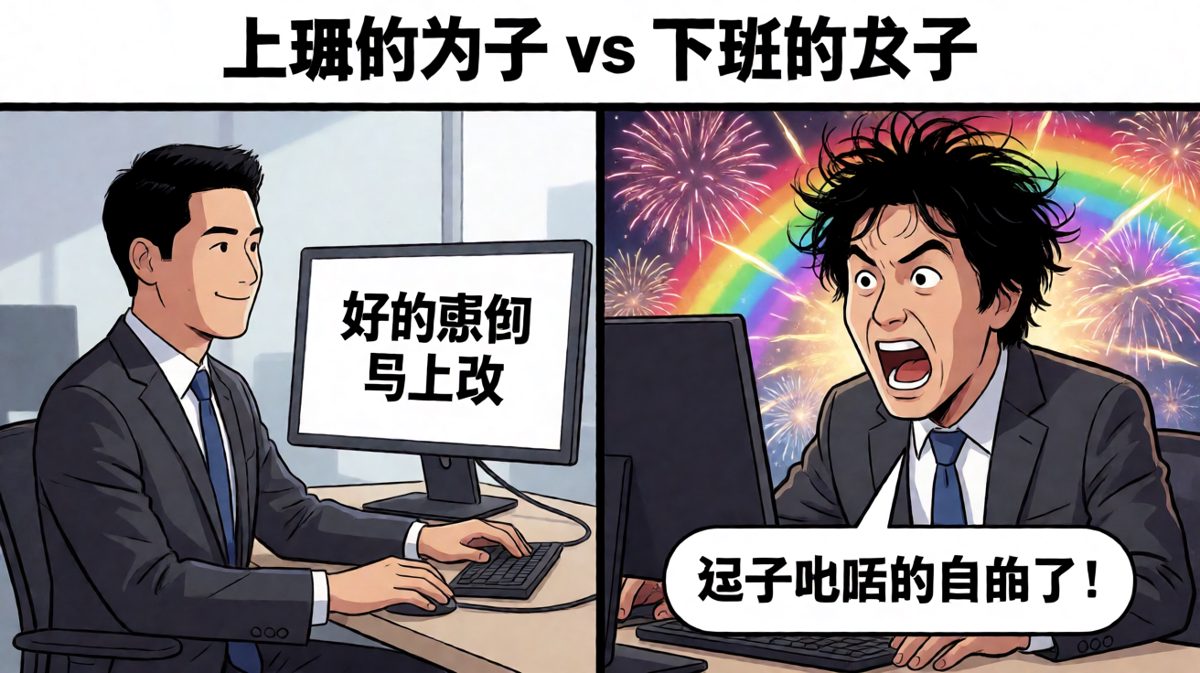 上班演戏，下班做自己