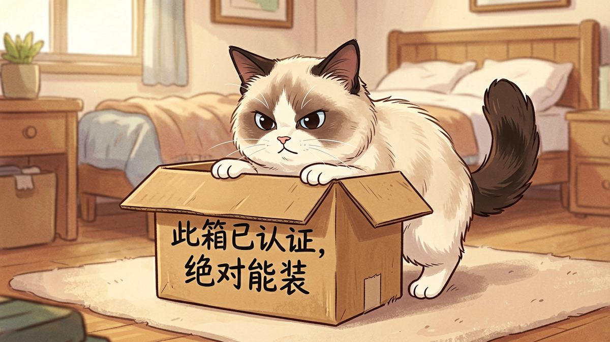 猫咪执念：只要我想，盒子就是我的。