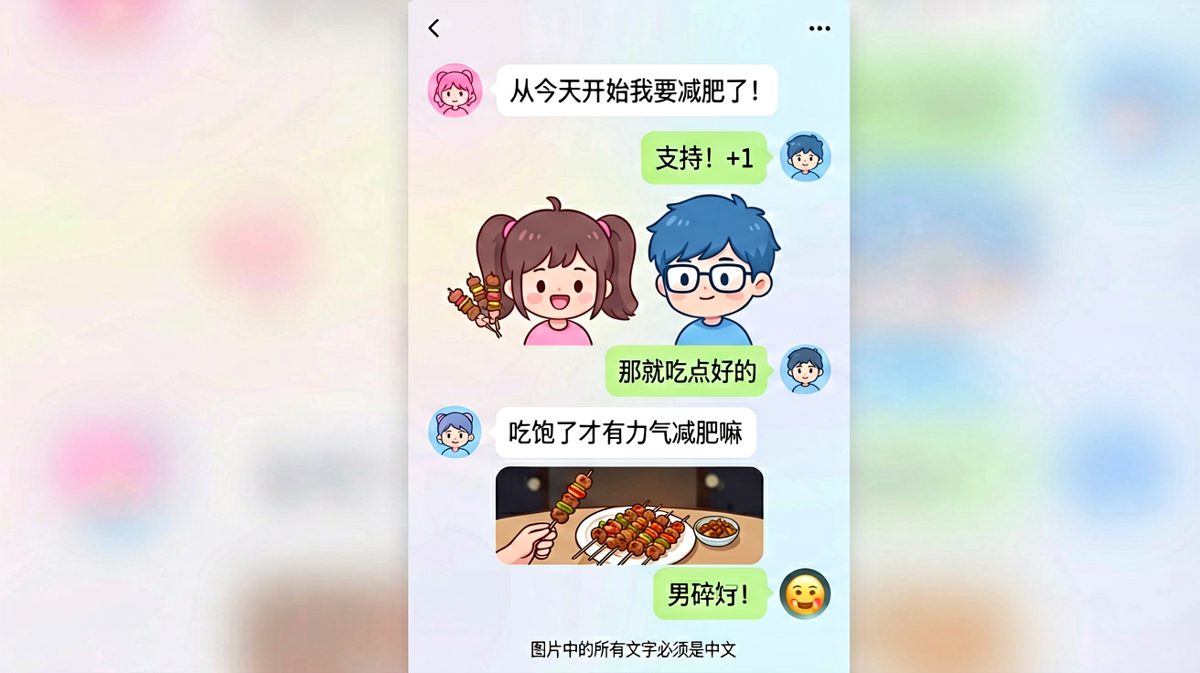 减肥宣言在烤串面前一文不值，女朋友的承诺保质期仅到肚子叫的那一刻。